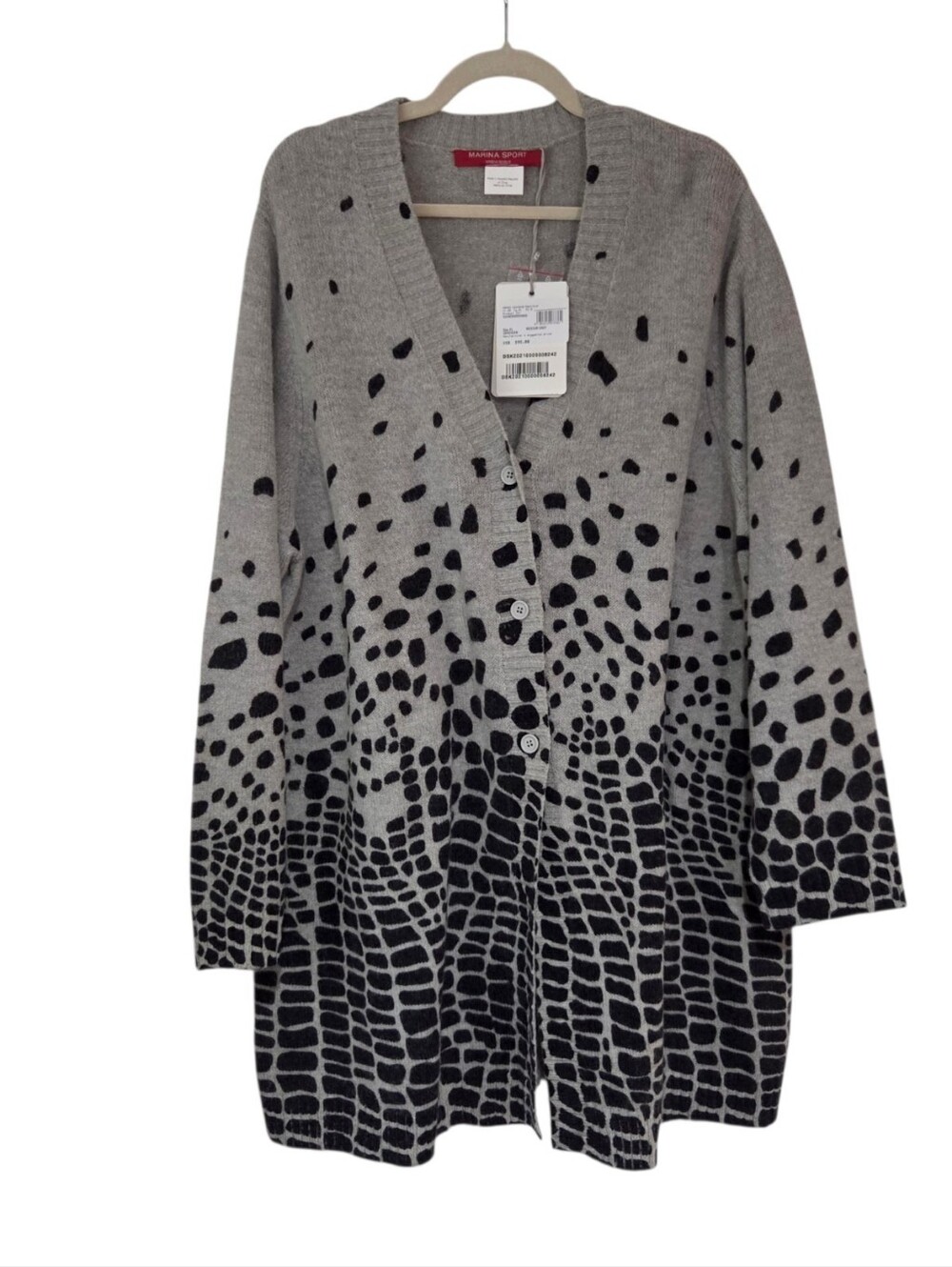 Marina Rinaldi "MAESTRIA" Women's Grey Maestria Button Closure Cardigan 22W (XL)